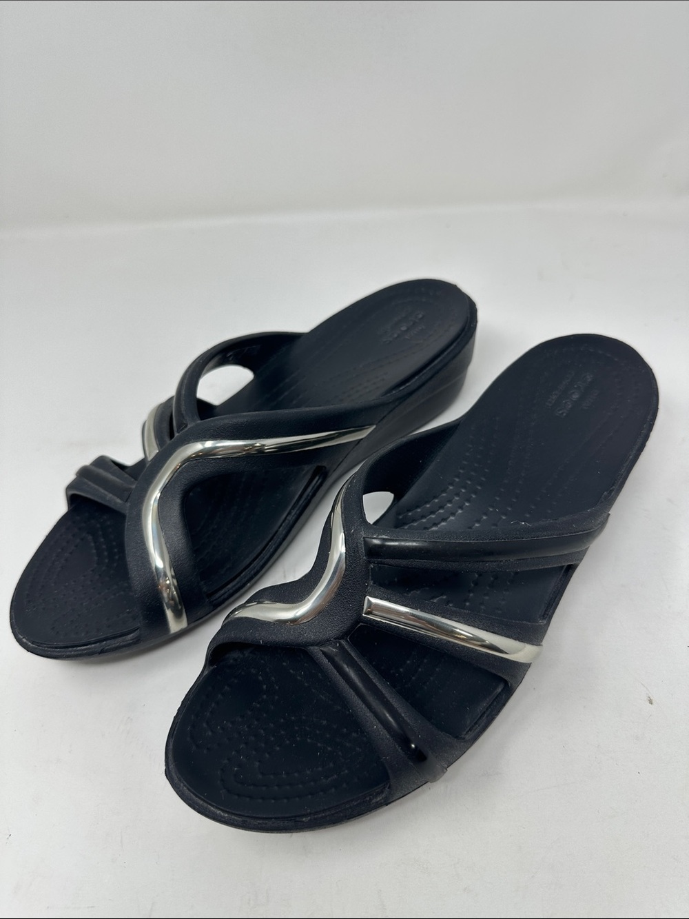 Crocs wedge Sandals Size 9